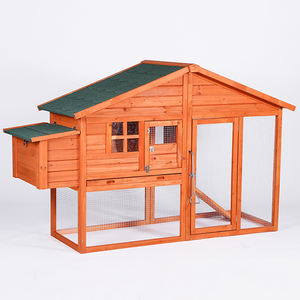 Cage d'extérieur en bois pour petits animaux, 2x pièces, panier de poulet étanche - Product Image 1