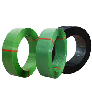kundenspezifisch farbiger polyester pet-paletten-verpackungsriemen strapazierband für schwerlast pet-verpackungsriemen grün