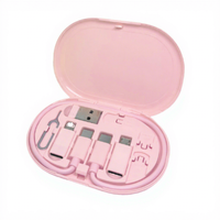 Kit adaptateur USB multifonction 6-en-1 avec boîte de rangement et kit de câbles de charge rapide, convertisseur USB C vers Type C/Micro