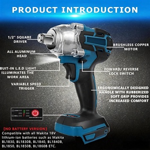 KAODEE Impact Wrench Brushless 18V Battery-Powered Ergonomic Grip Variable Speed 1/2-Inch Drive <b>Power</b> <b>Tool</b> Provides Maxi Ergonom - Product Image 3