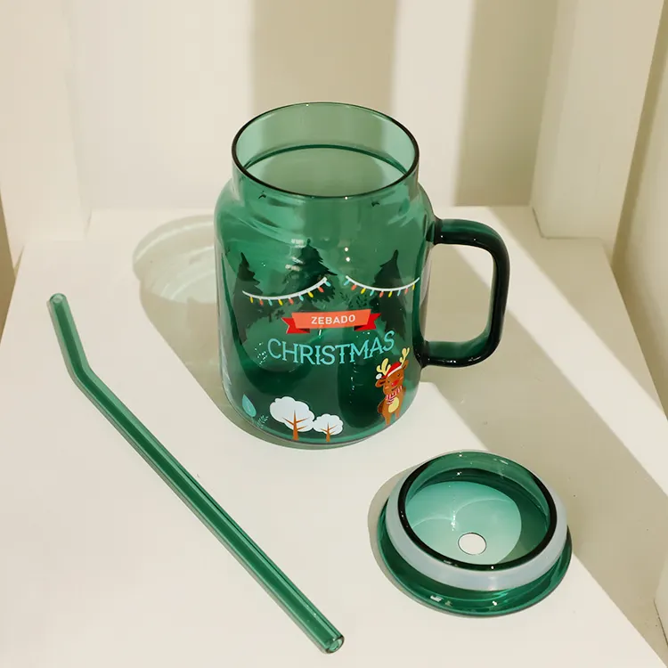 Taza de vidrio de borosilicato de alta calidad personalizada, taza de café de cristal, vasos para beber, juegos de tazas de té, taza de café de albañil resistente al calor