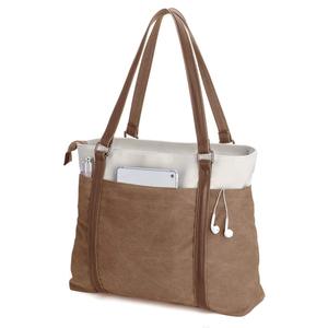Women's Work <b>Bag</b> with Laptop Compartment <b>Zipper</b> Pockets Teacher <b>Tote</b> <b>Bag</b> - Product Image 1