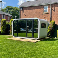Cabine extérieure portable mobile à structure en acier Cabine Apple Capsule préfabriquée Space Pod Hôtel Villa de luxe Maison