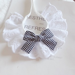 Pet scarf, bib, dog bib, cat scarf, teddy <b>bear</b> princess <b>cute</b> plaid bow thin style - Product Image 3