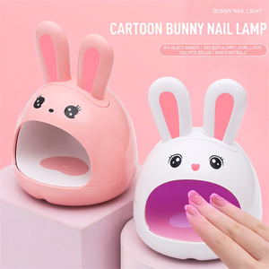 Mini Lámpara UV LED para Uñas con Diseño de Conejito, Cuerpo de Plástico Portátil, Longitud de Onda de 365nm, para Uso Doméstico - Product Image 1