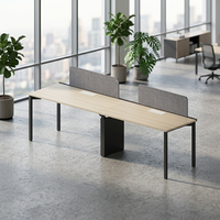 Bureau modulaire moderne pour 4 personnes, design autoportant, extensible, en métal, idéal pour l'école, l'hôtel et le bureau - Vente en gros usine