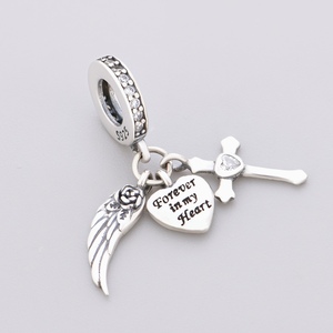 パンチャーム 925 スターリングシルバー オリジナルブレスレットに適合 天使の羽のビーズ付き マジックウィメンズ ジュエリー作成用 2026 - Product Image 4