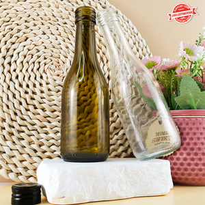 <strong>Mini</strong> 200ml Clear Amber Glass Wine <strong>Bottles</strong> for Red Wine Tequila Brandy Serving Cork Sealing Screen Printing for <strong>Champagne</strong> Serving - Product Image 6