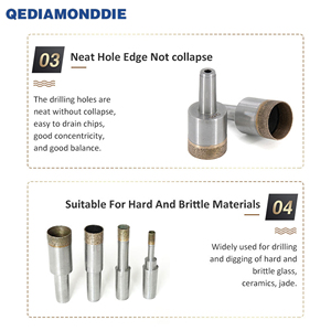 Foret diamanté à tige droite, foret diamanté pour verre, foret diamanté pour carrelage en céramique, marbre, verre - Product Image 4