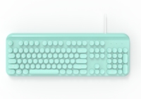Clavier de jeu personnalisé, fin, 104 touches, style punk, touches rondes, filaire et sans fil, pour Mac, PC, ordinateur portabl