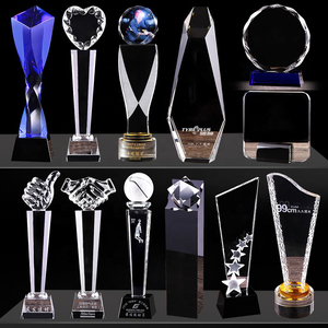 Custom Hot Sale Eco-Friendly Handmade K9 Engraved Glass & Crystal Trophy Custom Logo for Business Souvenirs Basketball Events