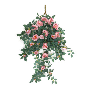 Fleurs artificielles de pivoine murales en soie plastique, haute simulation, pour décoration intérieure et mariages - Product Image 5