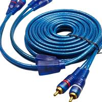 Cable de audio RCA con conector moldeado por inyección, con cable trenzado de cobre sin oxígeno de alta calidad y conectores chapados en oro.