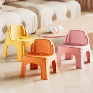 Chaise enfant HL006, tabouret enfant avec dossier, siège en plastique empilable pour la maison et la maternelle - Product Image 2