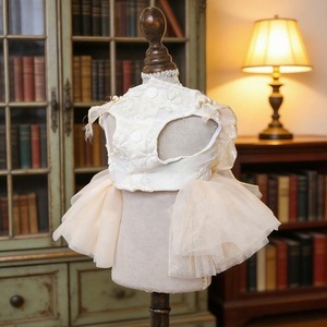 Vestidos para mascotas, falda de tul, vestido de novia dorado, estilo princesa, para Bichón Frisé, Teddy, Pomerania, ropa para perros y gatos - Product Image 4