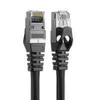 Kabel Ethernet jaket lembut 10Gbps Cat 7, kabel Patch S/FTP jaket lembut dalam 0.5M 1M 2M 3M 5M 10M 15M 20M 25M