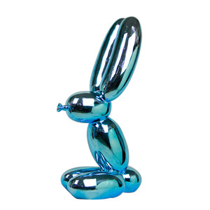 Estatua artesanal de resina de estilo Art <span class=keywords><strong>Deco</strong></span>, acabado metálico, conejito, conejo, figurita, globo, animales, escultura hecha <span class=keywords><strong>a</strong></span> mano, resina, Art <span class=keywords><strong>Deco</strong></span> - Product Image 5