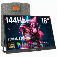 Écran de jeu portable InnoView 16 pouces 144 Hz avec haut-parleurs intégrés et prise casque 3,5 mm pour un son de jeu immersif