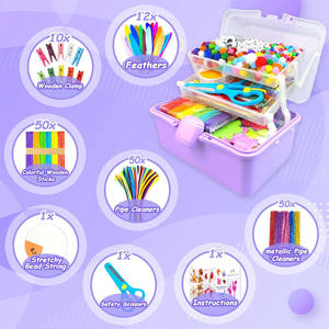 ชุดอุปกรณ์งานฝีมือออลอินวันขนาดใหญ่พิเศษ 1500+ ชิ้น ผลิตจากพลาสติกได้รับการรับรองมาตรฐาน CE สำหรับเด็ก ทำโครงการ DIY งานฝีมือ และอุปกรณ์กลับไปโรงเรียน - Product Image 2