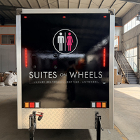 Remorque de toilettes de luxe, remorque de toilettes portables avec douche, remorque de salle de bain mobile pour événements extérieurs et chantiers