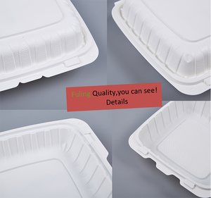 FULING 8x8&quot; <strong>Clamshell</strong> to Go Box Disposable PP Mineral Plastic Take Out Food MFPP Hinged Containers