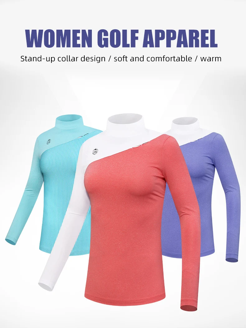 PGM YF447 high end custom golf shirt long sleeve polyester spandex women's golf shirt