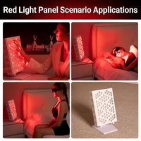 Panel Terapi Cahaya Merah Portabel untuk Pereda Nyeri Wajah dengan LED 660nm/850nm Desain Berdiri untuk Pusat Kecantikan Rumah