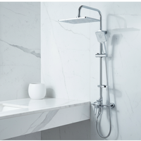 Ensemble colonne de douche à effet pluie en acier inoxydable chromé TM-1005