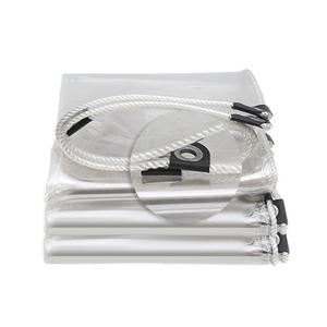 0.35mm/0.55m Transparent PVC Tissu Imperméable Bâche Balcon Voiture Patio Pare-Pluie Extérieur <span class=keywords><strong>Pergola</strong></span> <span class=keywords><strong>Toile</strong></span> Transparente Bâche - Product Image 1