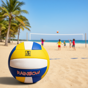 Balón de Voleibol Arcoíris Tamaño 5, PVC Duradero y Ligero, Equipo Deportivo para Interiores y Exteriores para Niños y Adultos, Logotipo Personalizado - Product Image 2