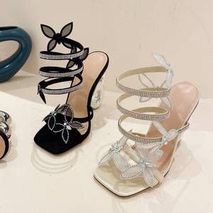 Sandalias con Tiras en el Tobillo y Tacones Altos, Zapatos de Verano 2024, Tacones Únicos y Sexys para Mujer - Product Image 2