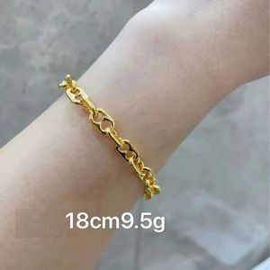 Xinfly Custom Hot Sale Pure 24K Real Gold Chunky <b>Bracelet</b> Jewelry Women Fashion 5D Hard Cyanide Free 999 Gold Paperclip Chain - Product Image 4