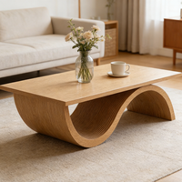 Table basse en bois créative de luxe, forme unique, table en bois massif, meubles personnalisés pour la maison, cour, salon