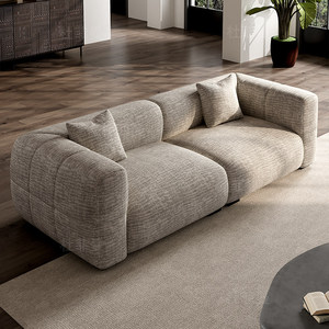 Sofá Individual de Terciopelo Chenille Estilo Nórdico, Subvencionado por el Gobierno, para Espacios Pequeños/Grandes, Color Crema y Blanco, para Sala de Estar - Product Image 3