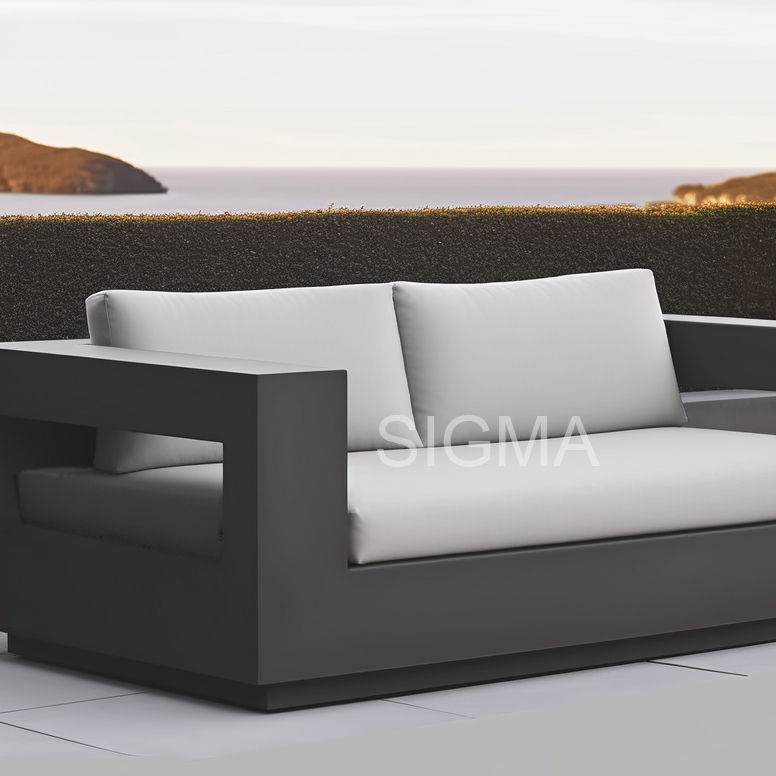 Luxury Outdoor Aluminium Sofa Set Waterproof Patio Outdoor Love Seat Aluminium Garden Sofa