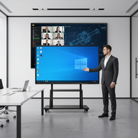 Интеллектуальная 75-дюймовая цифровая интерактивная доска 4K UHD с двойной системой для офиса