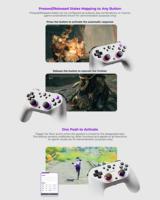 Manette de jeu sans fil LEADJOY Saber Plus, joystick TMR, taux de polling 1000 Hz, double déclencheur, compatible Switch, PC, Android, iOS