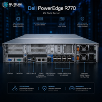 재고 있음 도매 새 정품 델 파워엣지 R770 2U 듀얼 소켓 랙 서버 인텔 제온 6 DDR5 NVMe 8TB 엔터프라이즈 서버