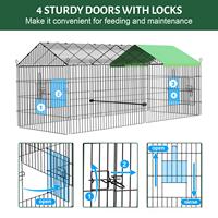 Cages à poulets, canards et lapins pliables et détachables avec tissu imperméable, cages à poulets d'extérieur, cages d'élevage de volailles