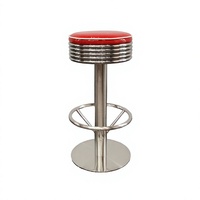 Tabourets de bar pivotants de luxe modernes en acier inoxydable doré, hauteur réglable, stables, légers, durables, personnalisables pour la maison et l'hôtel