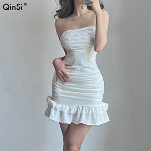 Elegante vestido strapless delantero corto tiempo atrás en una variedad de  diseños elegantes - Alibaba.com