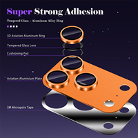Protecteur d'objectif d'appareil photo en verre trempé métallique 3D 9H pour 17 Pro Max avec fonctions anti-rayures et anti-traces de doigts