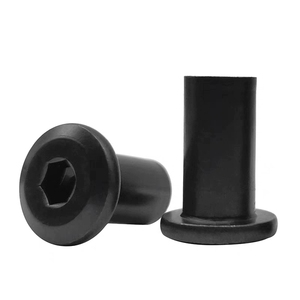 Custom Manufacture M2 M3 M4 M5 M6 M8 M10 Black <strong>Socket</strong> <strong>Nuts</strong> Flat Head Furniture Connector Splint Sleeve Barrel <strong>Nut</strong> - Product Image 2