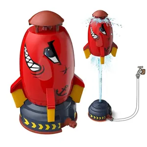 DC Hot sale crianças jato de água foguete brinquedo verão ao ar livre pulverizador de água sprinkler brinquedos foguete espacial voando lançador conjuntos
