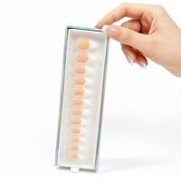 Boîte de faux ongles personnalisés avec logo, ongles artificiels réutilisables, vente en gros, OEM, usine