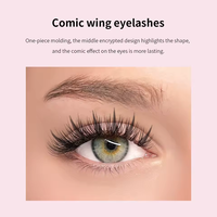 Extensions de cils synthétiques noires pré-faites à pointes douces individuelles de haute qualité, prêtes à être expédiées, faites à la main, naturelles, cils de fée DD