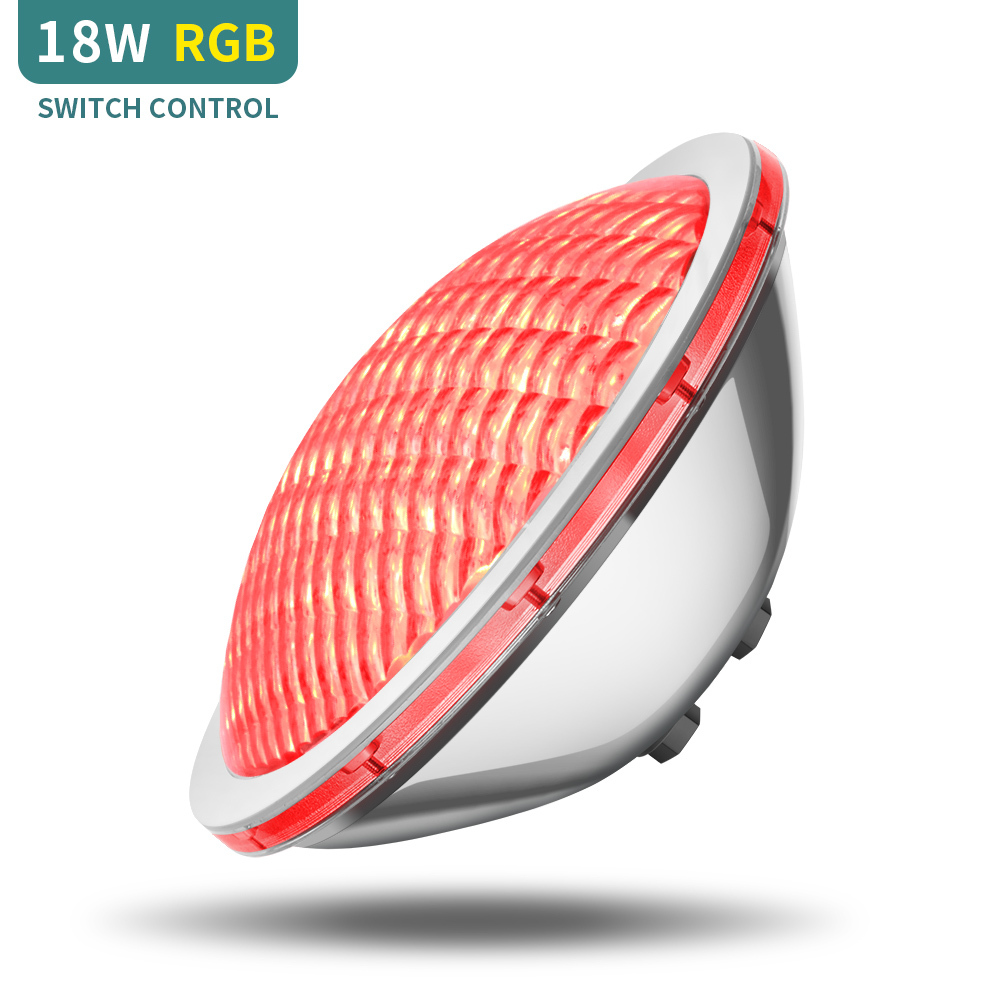 IP68 Waterproof RGB Switch Control 316L Stainless Steel 18x3W Par56 LED Pool Lights Led Swimming Pool Lights