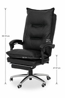 Chaise de bureau de direction à dossier haut en cuir PU blanc ivoire, chaise de travail pivotante inclinable réglable pour espace de travail