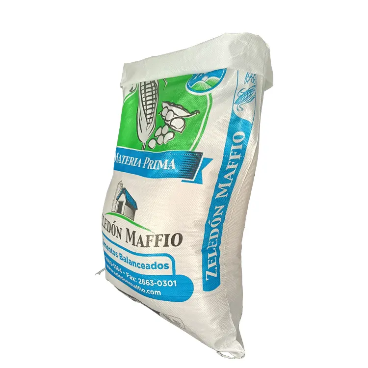 25kg 50kg di buona qualità plastica bianca pp tessuto farina di grano zucchero sacchetto di sale