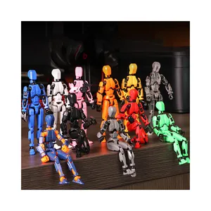 Squeeze Toys Color Multi-Joint Action Figure 3D Printed Creative Kids Mini Toys Office Desktop Articulated Figure Toy